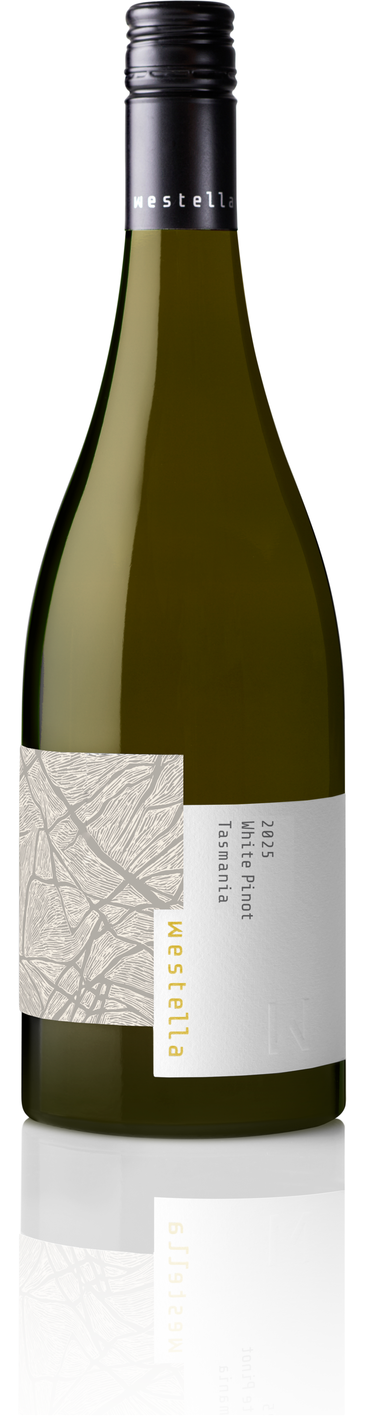 Westella’s White Pinot bottle. Photo: Renee Hodskiss.